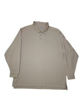 5.11 Tactical Series Long Sleeve Polo Shirt X-Large Beige 100% Cotton